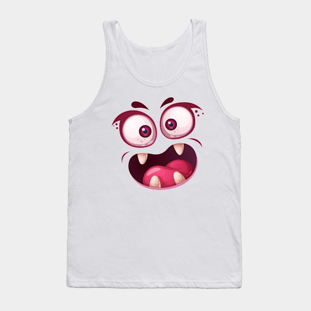 Sweet Monster Halloween Mask Costume Party Kids Trick or Treat Tank Top by Az_store 